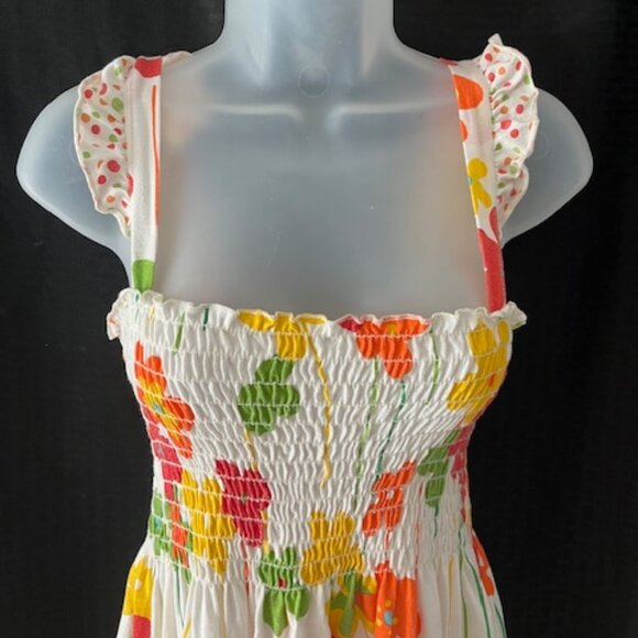 100% Cotton ~ Floral Ruffle Top - Picture 2 of 7